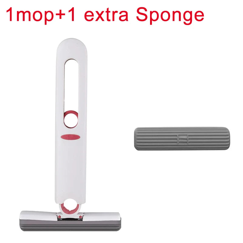 Mini Handheld Squeeze Mop Portable Window Glass Sponge Cleaner Folding Home Cleaning Mops Wear-resistant Desktop Cleaner