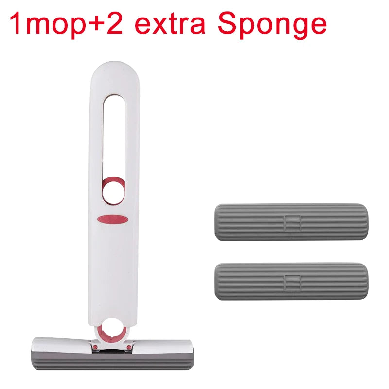 Mini Handheld Squeeze Mop Portable Window Glass Sponge Cleaner Folding Home Cleaning Mops Wear-resistant Desktop Cleaner